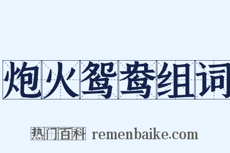 炮火鸳鸯组词是什么意思的图片